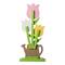 Glitzhome® 30" Easter Wooden Tulip Porch Decor